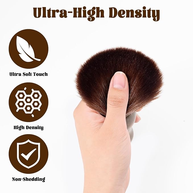 SIMPOR Vinyl Record Cleaning Kit with Stylus Brush, Anti Static Soft Velvet Record Brush Cleaner for LP Albums Turntable Player, Retro Wood Handle Dust Remover for Audiophile