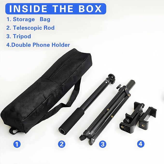 Teleprompter iPhone & Android, Double Phone Holder for Video Recording, Neewer Teleprompter Kit, The Collapsing Design Allows for Easy Storage and Transport (67" Floor-Standing)