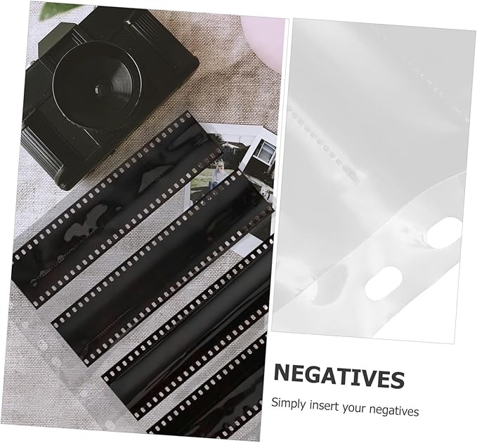 jojofuny 10Pcs Negative Sleeves Set Durable Document Pouch for Organizing Film Storage Fits All Binders for Archival Photo Holders