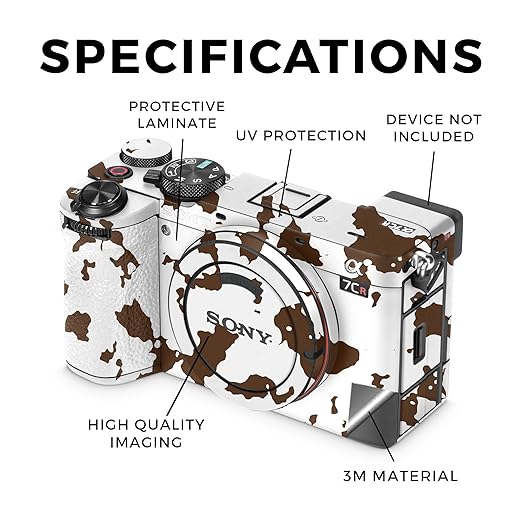 Camera Skin Compatible with Sony Alpha 7CR Camera (2023) - Brown Cow - Premium 3M Vinyl Protective Wrap Decal Cover - Easy to Apply | Crafted in The USA by MightySkins