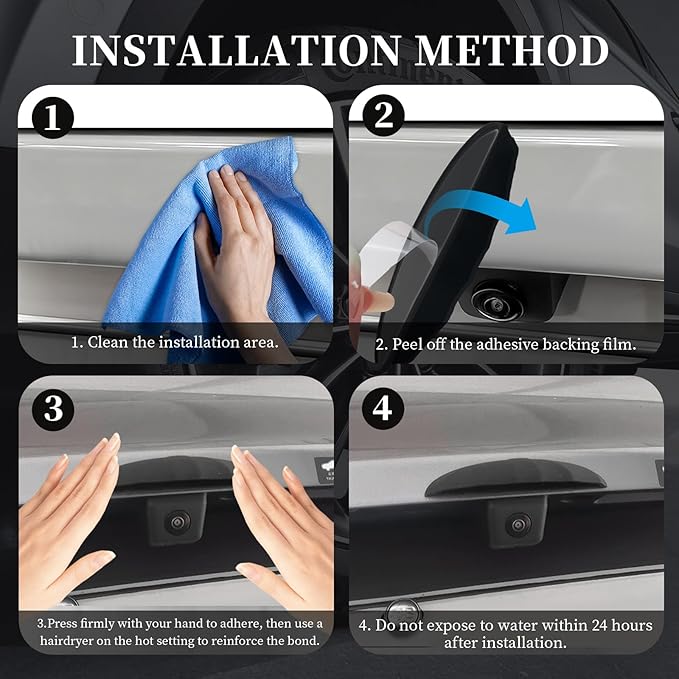 Silicone Car Backup Camera Rain Shield,Soft Wider Backup Camera Rain Cover for Providing Clear Reversing Image,Universal Self-Adhesive Reverse Cameras Rains Cover Car Accessories (Standard)