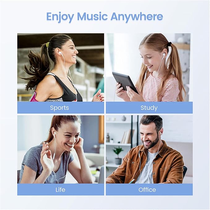 2-Pack MFi Certified Wired Earbuds for iPhone, Built-in Mic & Volume Control, Noise Reduction, Compatible with iPhone 14/13/12/11/X/8/7/SE/Pro/Max/Plus, All iOS Systems