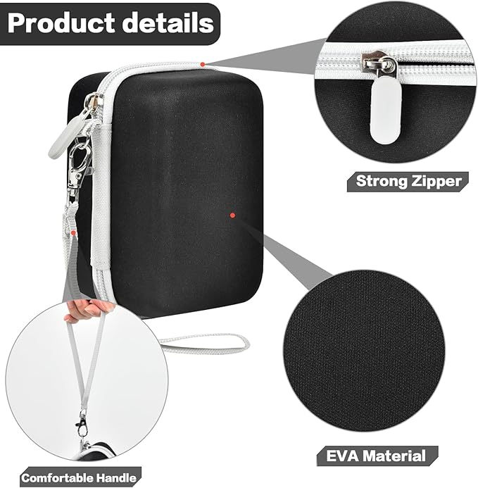 Grapsa Digital Camera Case Compatible with KODAK EKTAR H35 H35N Half Frame Film Camera, Storage Holder Organizer for Kodak Ultra F9 M35 M38 Paper Shoot kamera, 35mm Film Rolls (Box Only) - Black