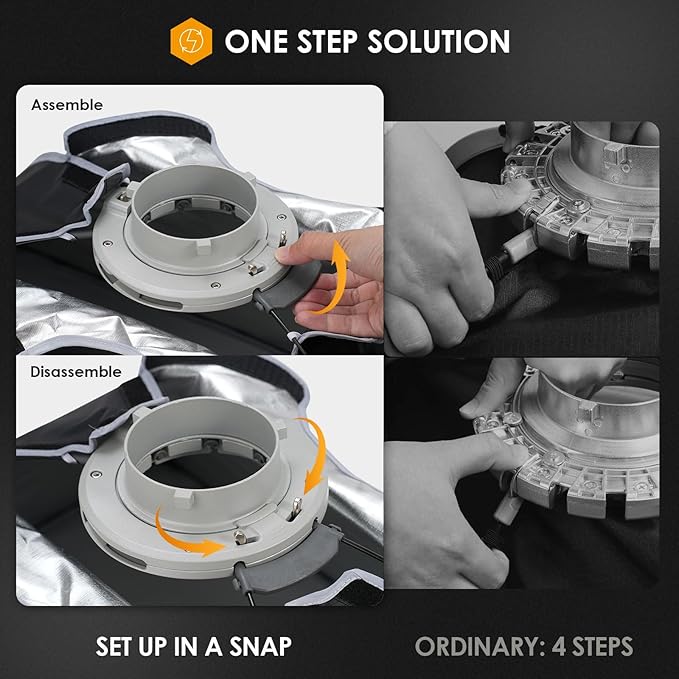 TARION 11.8"x47.2" Quick Release Strip Softbox - Foldable Bowens Mount Softbox with Diffusers/Honeycomb Grid/Carrying Bag for Live Streaming, Photography, Videography (SQ-30120F)