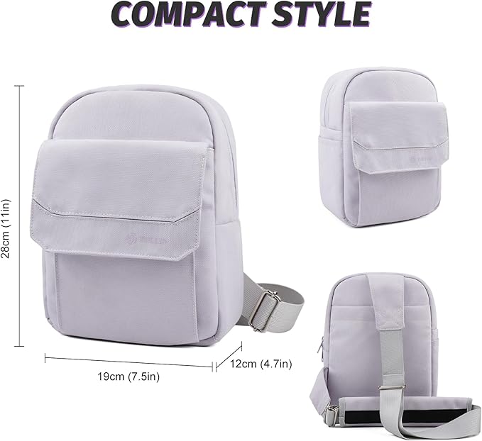 TULLIO Small Camera Bag Crossbody Canvas Sling Bag Purse Waterproof Dslr Bag Compatible with Nikon Sony for Men and Women Off white