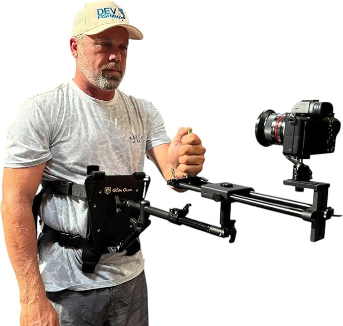 Glide Gear SNC 500 360° Rotating Snorricam Camera Rig for POV Filmmaking – Body-Mounted Stabilizer for DSLR/Mirrorless Cameras – Adjustable Fit, Modular Mounting, Action Scene & Music Video Shots