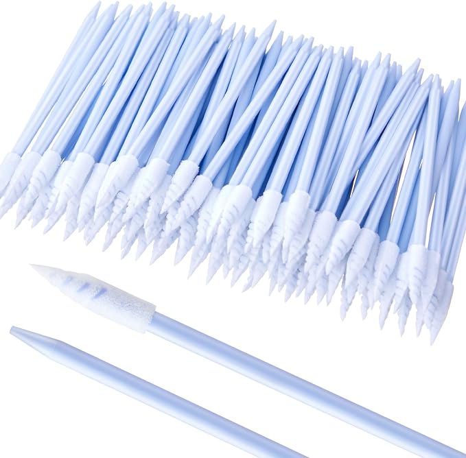 Chinco 200 Pieces Cleaning Swab Sticks Sponge Foam Tip Swabs for Inkjet Printer, Print Head, Camera, Optical Lens, Optical Equipment (Blue)