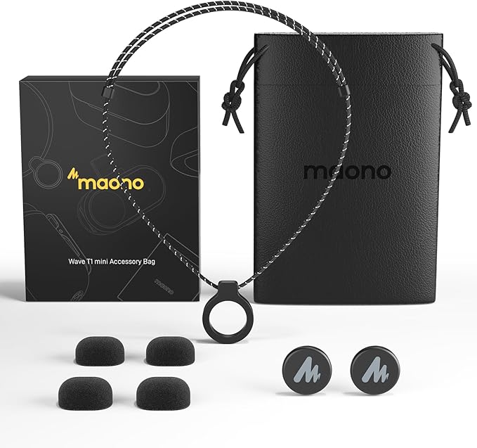 MAONO Wave T1 Mini Wireless Lavalier Microphone Accessories