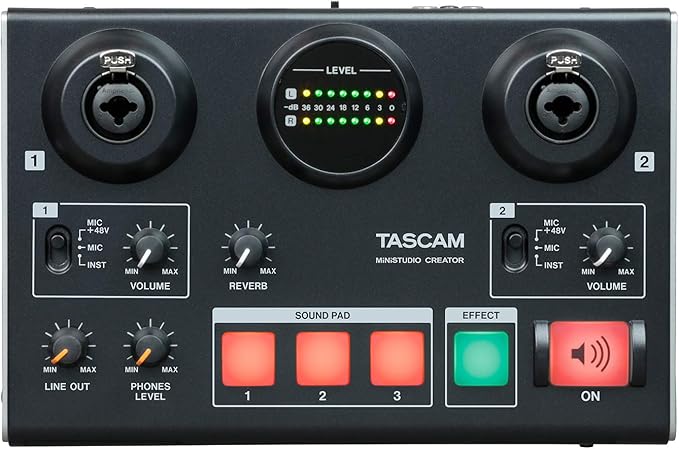 Tascam US-42B MiNiSTUDIO Creator USB Audio Interface (US42B), for Podcasting, Control Software, EZ Mode