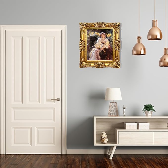 FAYOHOWOODT Vintage Picture Frames 8x10, Antique Gold Frame, Ornate Baroque Photo Frame with Acrylic Glass Front, Tabletop Wall Hanging, Photo Display, Gift Ideas