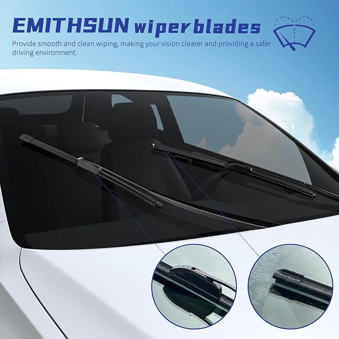 OEM QUALITY 22" + 19" Premium All-Seasons Stable And Quiet Windshield Wiper Blades(Set of 2)