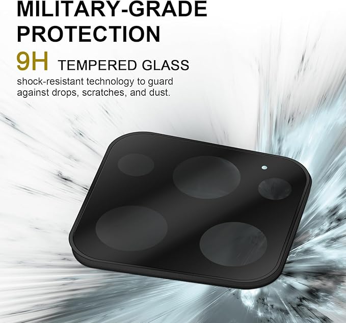 Magnetic Armor Filter Lens Protector with ND16 for iPhone 14 Pro/Pro Max, iPhone 15 Pro/Pro Max, iPhone 16 Pro/Pro Max, iPhone 17 Pro/Pro Max, Black, 1 Pack