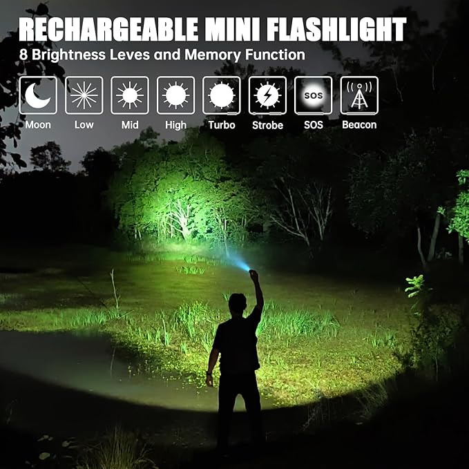 Wurkkos TS12 SFT25R LED Mini Flashlight Rechargeable,1350 High Lumens EDC Flashlight, Super Bright Small LED Flash Light, IP68 Waterproof Pocket Flashlight for Camping, Outdoors, Emergency