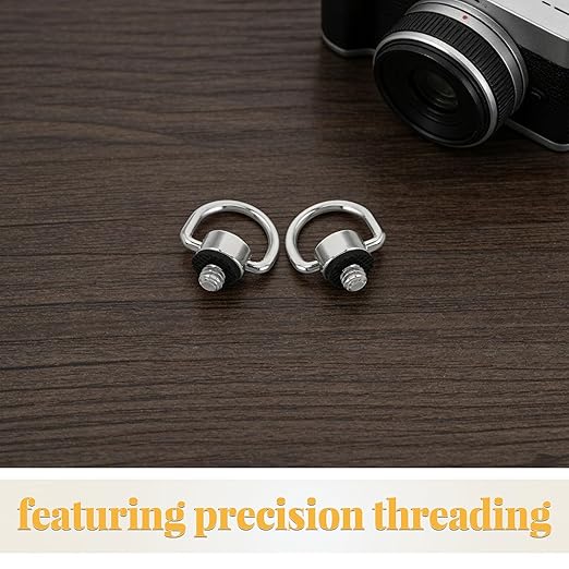 5pcs D Ring Screws Hinged Holder - Steel 1/4'' Camera Fixing Screws for Tripod DSLR Camera Monopod Quick Release Plate Wrist Strap