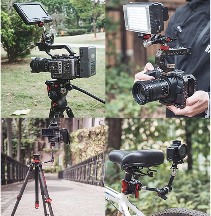 IFOOTAGE Magic Arm Cold Shoe Adapter，Camera Cold Shoe Mount Adapter to 1/4"-20 Tripod Screw Adapter for Led Lights, Microphones, Monitors, Video Cameras(2 Pieces)