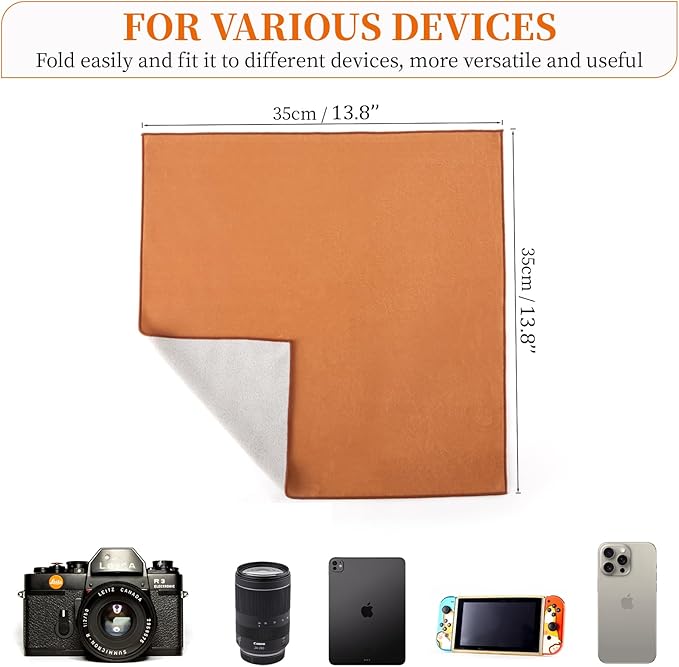 MDAOCRY Camera Protective Wrap, Lens Protector, Magic Self-Adhesive Cloth for DSLR/Camera Lens/Phone/Accessories, 13.8''*13.8