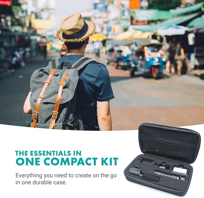Movo uVlogger- Android/USB-C Compatible Vlogging Kit Smartphone Video Kit Accessories: Tripod, Mount, LED Light and Cellphone Shotgun Microphone for Video Recording for YouTube, Vlog