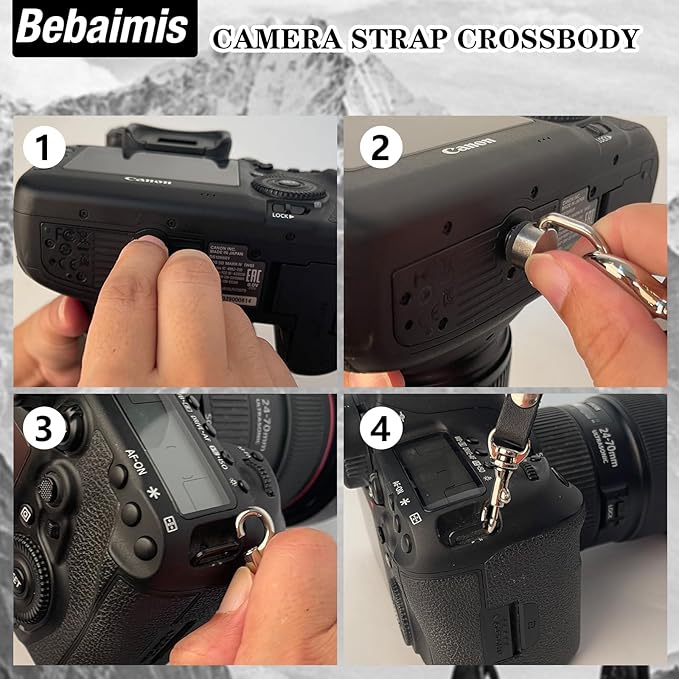 Bebaimis Single Camera Harness Strap for 1 Camera,Leather Camera Strap for Photographers,Leather Camera Harness Gear DSLR/SLR