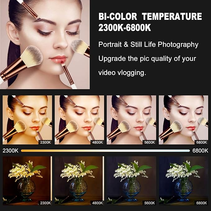 GVM 560 LED Video Light, Dimmable Bi-Color, 2 Packs Photography Lighting with APP Intelligent Control System, Lighting for YouTube, Studio, Outdoor, Video Lighting Kit, 2300K-6800K, CRI 97+