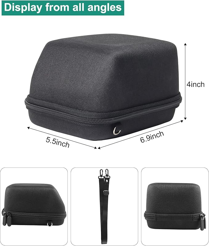 PULUZ Protective Case for Polaroid Now/Now + Plus/One Step 2/ One Step + Plus, Hard EVA Cloth Protective Case with with Adjustable Shoulder Strap(Black)