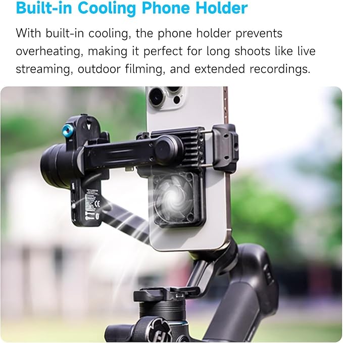 FeiyuTech SCORP MINI-3 Combo AI Tracking Camera Gimbal,All-in-One 3-Axis Stabilizer with Vertical Shooting,Bluetooth&Cable Control,Max 4.41 lbs,for Sony Canon Nikon Panasonic Fujifilm DJI GoPro iPhone