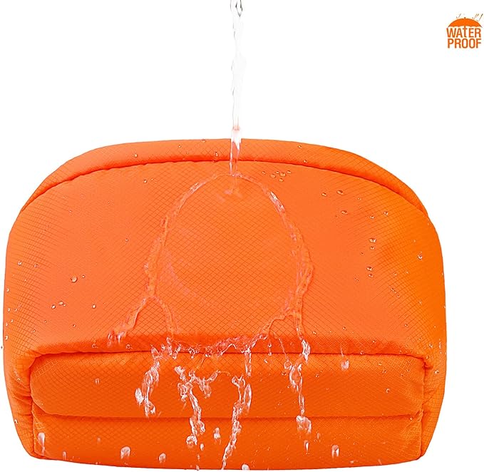 JAKAGO Shockproof Camera Insert Bag for SLR DSLR Mirrorless Camera Lens Flash Light Accessories Camera Pouch with Adjustable Dividers for Canon Nikon Sony Water Resistant Camera inner case(Orange)