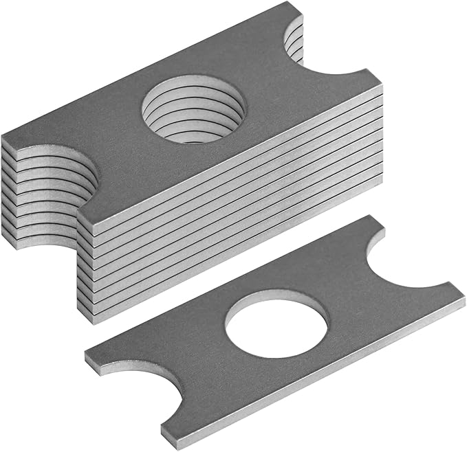 10 PCS Flat Shock Mount Weld on Tab Gusset Bracket, Universal, 1" Center Hole, 3-1/2" x 1-5/8"