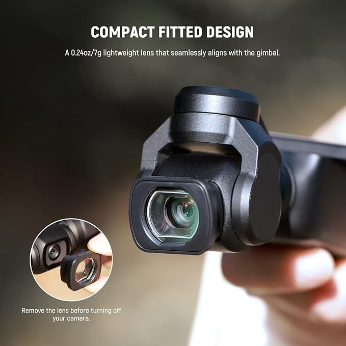 NEEWER 2X Macro Lens for Pocket 3, Magnetic Close Up Macro Photography Lens, 3 Elements in 3 Groups Multicoated HD Optical Glass, Compatible with DJI Osmo Pocket 3, Do Not Stack Filters, LS-64