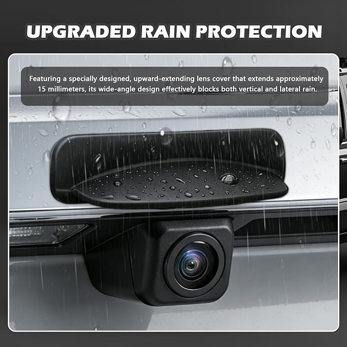 Car Backup Camera Rain Shield Silicone,Backup Camera for Car Anti-Rain Protective Cover for Clear Reversing Image,Self-Adhesive Reverse Cameras Rain Cover for Most Vehicles