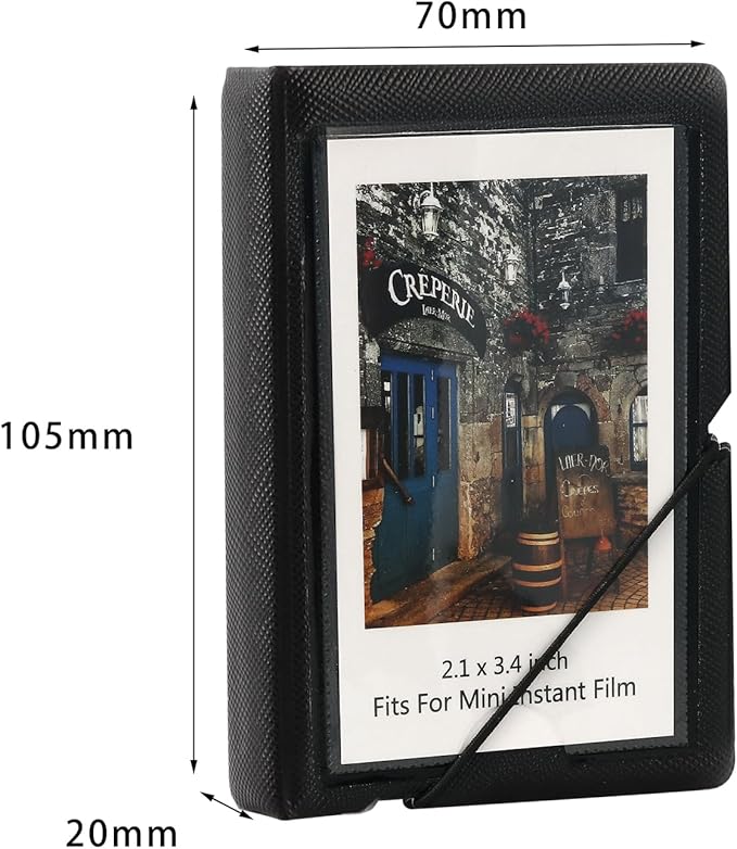 Mini Instant Film Polaroid Photo Album Book Holds 28 Photos Fits For Fujufilm Instax Mini 11 9 8 8+ 70 7S 90 25,Lomography 2x3 Inch Film (Ink Black, 1 Pack)