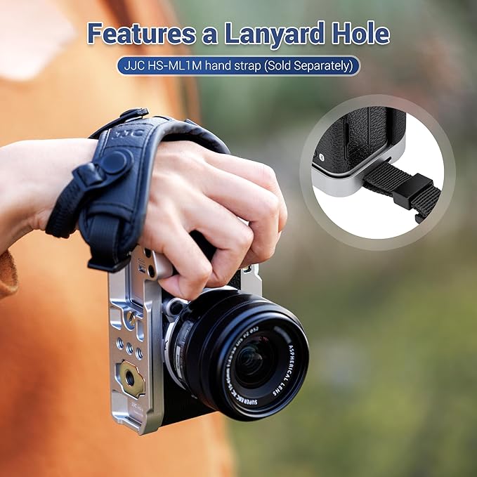 X-M5 XM5 Handgrip, L-Shape Bracket Handle for Fujifilm Fuji X-M5 XM5 Camera, with Built-in Arca Quick Release Plate & Battery Compartment Opening, XM-5 Hand Grip Holder Anti-Slip Microfiber Pad Design
