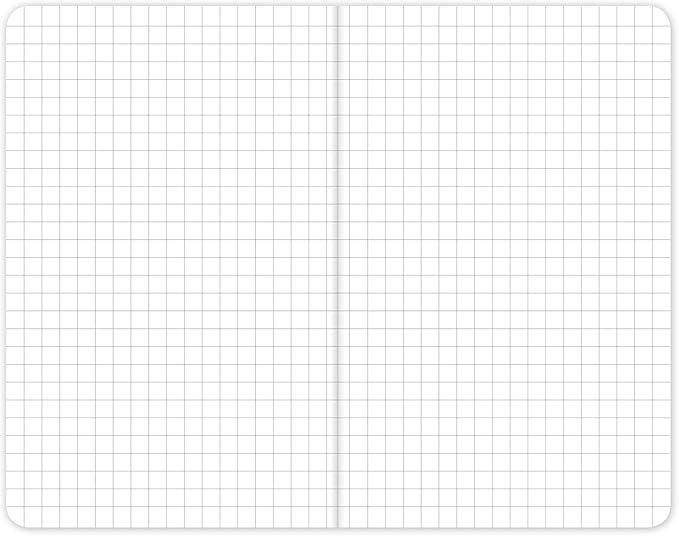 Elan Publishing Company Field Notebook/Pocket Journal - 3.5"x5.5" - Black - Graph Memo Book - Pack of 5