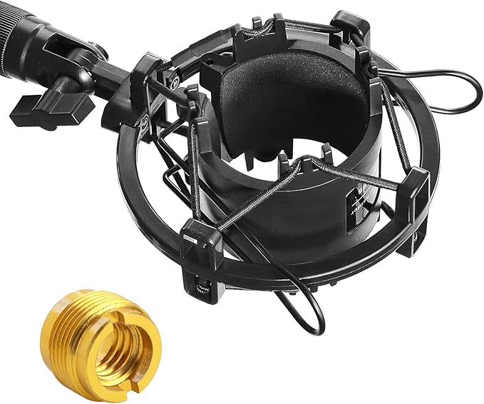 YOUSHARES AT2020 Shock Mount, Microphone Shock Mount Reduces Vibration Noise for Audio Technica AT2020 AT2035 ATR2500 Condenser Mic