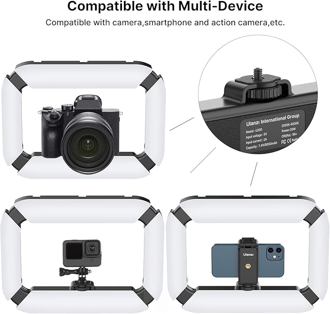 ULANZI Smartphone Video Rig with Selfie Ring Light & MT-80 Aluminum Camera Phone Video Light Tripod Stand Combo for Photo Booth Filmaking Live Steam Tiktok YouTube Video Recording
