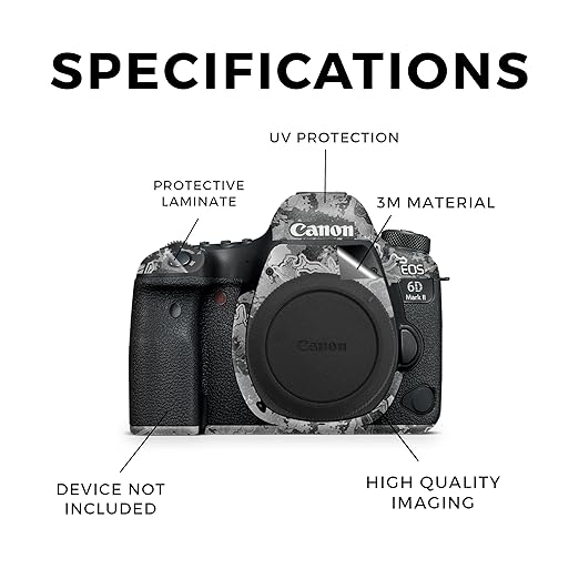 Glossy Glitter Camera Skin Compatible with Canon EOS 6D Mark II Camera (2017) - Viper Urban - Premium 3M Vinyl Protective Wrap Decal Cover - Easy to Apply | Crafted in The USA by MightySkins