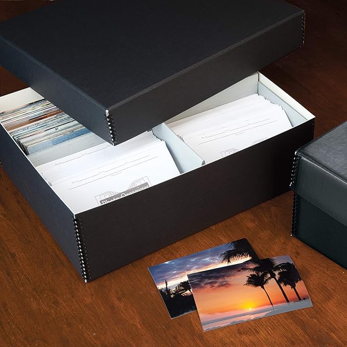 Lineco, 4x6 Photo Storage Box, Archival Pictures Organizer, Holds up to 1700 of 4 x 6 Photograph, Store & Preserve Prints, Docs, Reports, Removable Lid 15.5" x 12" x 5"