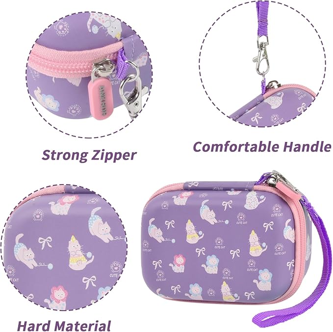 ANKHOH Kids Camera Case for Goopow/for Mgaolo/for CIMELR/for Seckton/for OZMI/for Dylanto Digital Camera Toys and Video Camcorder Storage Holder Organizer -Purple(Box only)