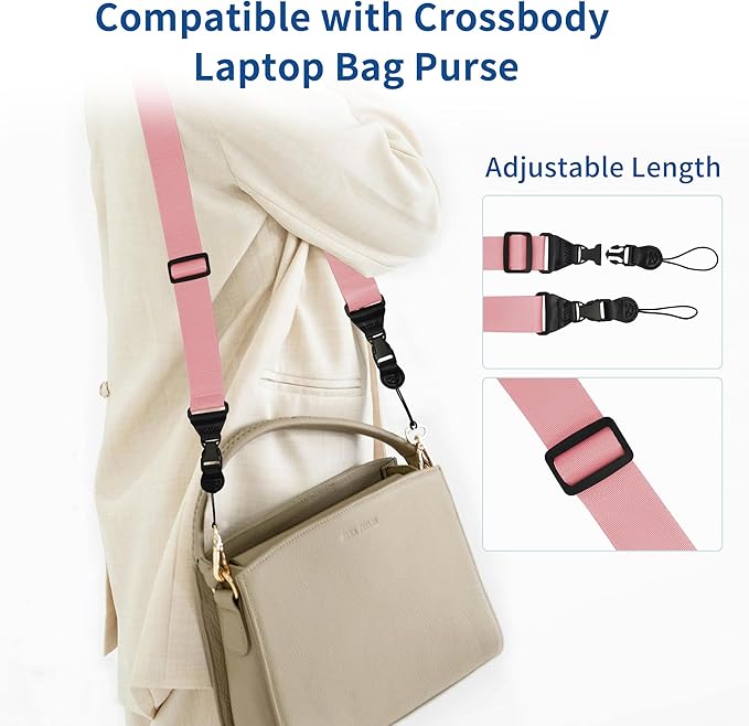 Adjustable Camera iPad Binocular Strap, Comfortable Shoulder Strap Nylon Neck Lanyard for iPad/Samsung Tablet Case,Crossbody Laptop Luggage Bag (Light Pink)