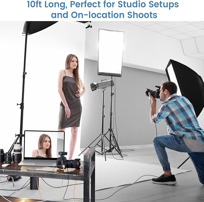10 ft USB C Camera Tether Cable for Canon R5/R8/R6, USBC to USBC Tethering Charger for Sony A9 III/A1 II/A1/A9 II, Data Transfer for Nikon ZF/Z8/Z9