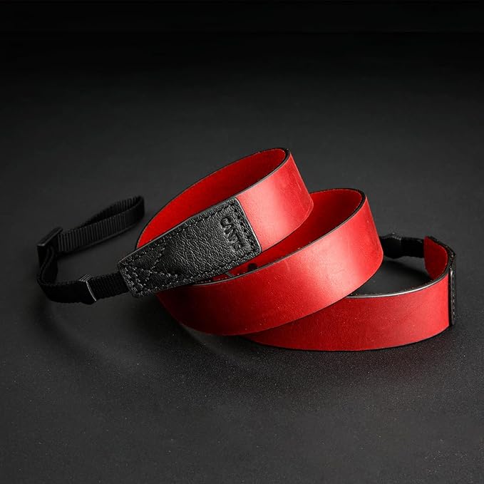 CANPIS Crazy Horse Leather Camera Strap,Vintage Camera Strap,Adjustable Camera Neck Shoulder Strap for Photographers