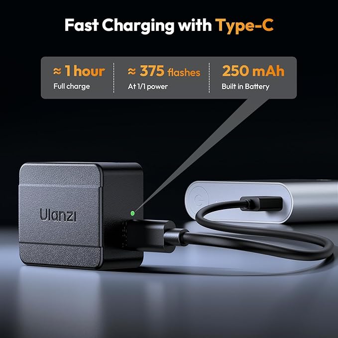 ULANZI SL01 Mini Camera Flash, GN8 6500K Mini Flash Speedlite, 4 Power Levels, Compatible with Sony ZV-1/ZV-E10/Canon/Nikon/Fuji/Panasonic/Leica/Olympus, 【Not Fits Sony ZV-1F】