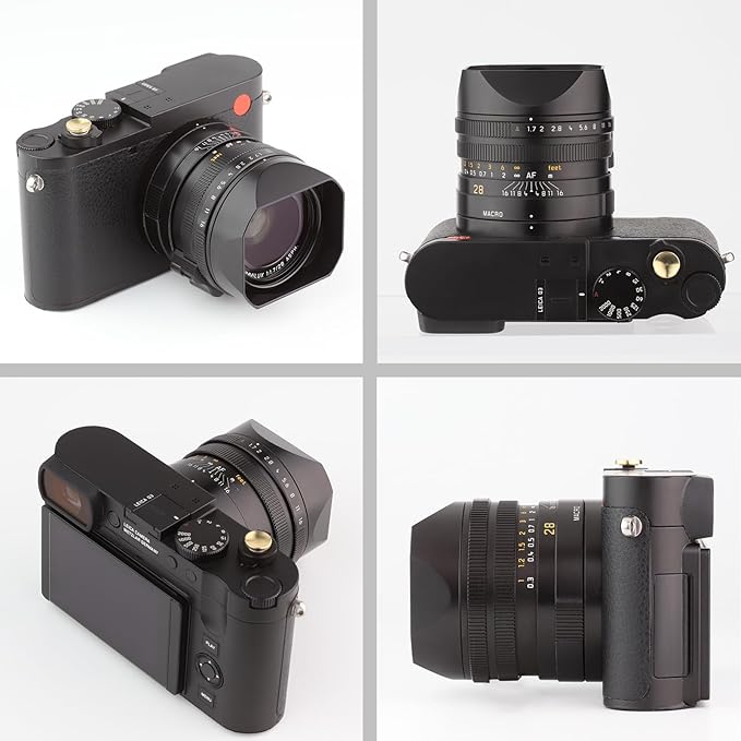 Haoge Metal Square Lens Hood for Leica Q3 Q3 43 Q2 Q Q-P QP q3 Typ116 Camera Accessories Black LH-LQB