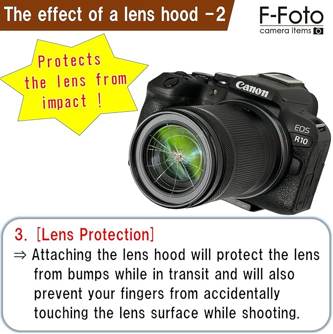 F-Foto Silver Color Metal Lens Hood HN-40SU for Nikon NIKKOR Z DX 16-50mm F3.5-6.3 VR on Z30 Z fc ZFC Z50, Replace Nikon HN-40 Lens Hood, Compatible w 46mm Filter and 46mm Cap, HN-40SU