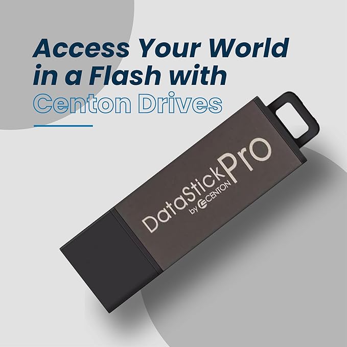 8GB DataStick Pro by Centon, 25 Pack, USB 2.0 Flash Drive Memory Stick for Storage and Backup