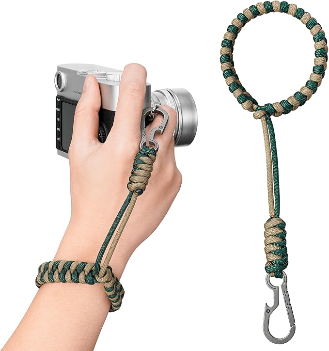 KeyUnity KC03 Camera Wrist Strap Adjustable Paracord with Carabiner, Braided Lanyard for Key, Cell Phone, Camera, and Wallet