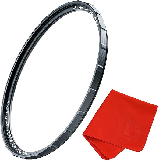 95mm X2 UV Filter for Camera Lenses - UV Protection Photography Filter with Lens Cloth - MRC8, Nanotec Coatings, Ultra-Slim, Traction Frame, Weather-Sealed by Breakthrough Photography