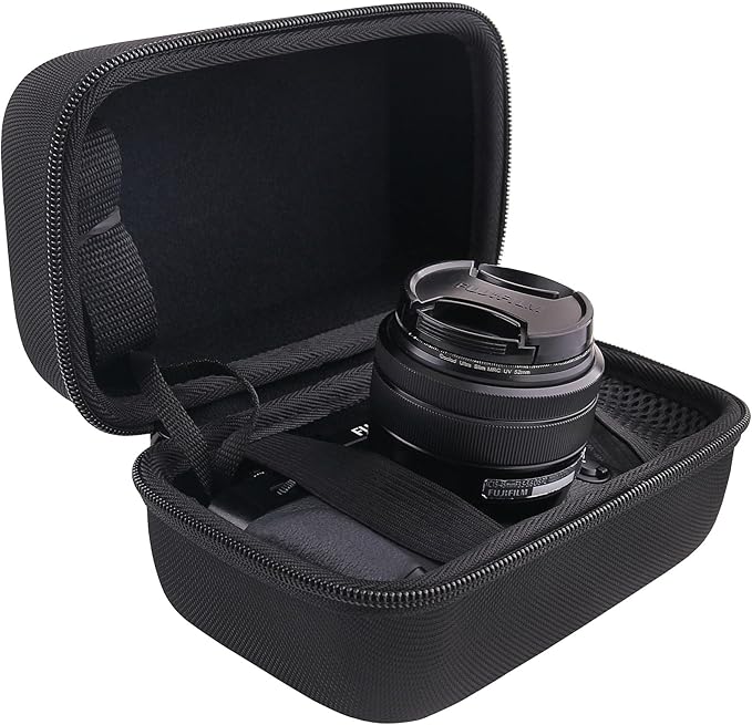 JINMEI Hard EVA Carrying Case Compatible with Compatible with Fujifilm X-T50,X-T5,X-T30 II, X-T30, X-T10, X-T20 Mirrorless Digital Camera storage box(Fits 15-45mm Lenses) (black)