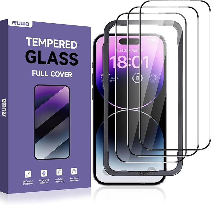 RUWA Screen Protector for iPhone 14 Pro Max [6.7 Inch][3-Pack]