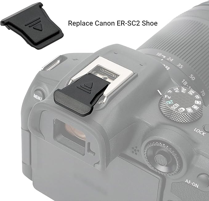 2PCS Camera Shoe Cover for Canon EOS R8 R50 R6 Mark II R5 Mark II R7 R10 R3 R5C,Replaces Canon ER-SC2 Shoe Cover, Flash Hot Shoe Cover Cap for Canon R8 R50 R6 R5 Mark II R7 R10 R3 R5C (NOT Fits EOS R5