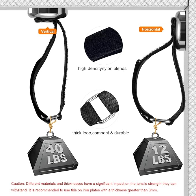 ShinHonex Heavy Duty Magnetic Hooks, Magnetic Tool Holders, 40LBS Magnetic Garage Hooks, for Storing Cables, Ropes, Wires, and Cordless Tools in garages, workshops, Cruise,RVs, and Pickup（4pcs）